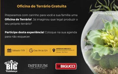 Oficina gratuita de Terrário