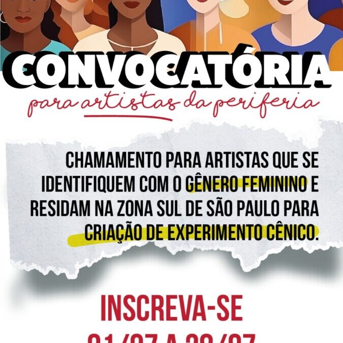 Coletivo Pedra Rubra lança convocatória para selecionar artistas para participar de experimento cênico